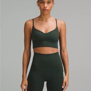 lululemon athletica Dark Green V-Neck Sports Bralette